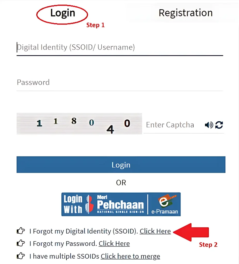 SSO ID पुनर्प्राप्ति के लिए चरण-दर-चरण मार्गदर्शिका